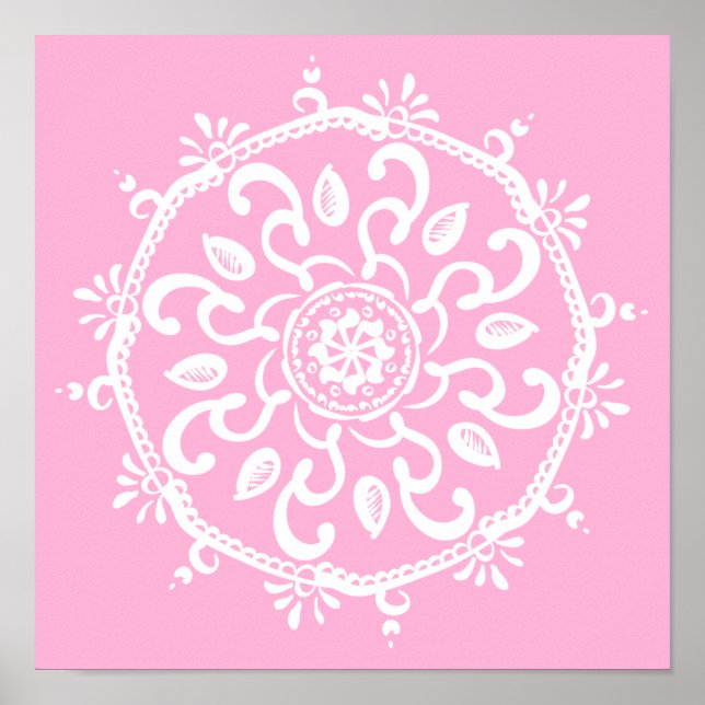 Rose Mandala Poster (Front)