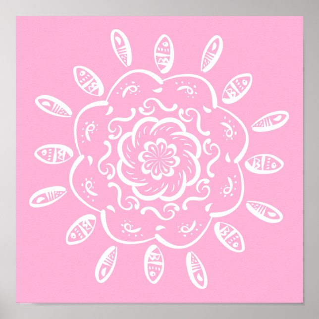 Rose Mandala Poster (Front)