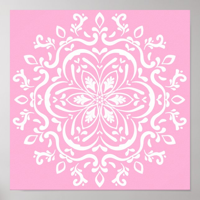 Rose Mandala Poster (Front)