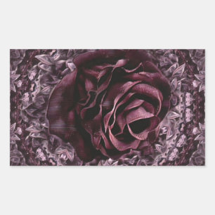 Rose Mandala  Rectangular Sticker