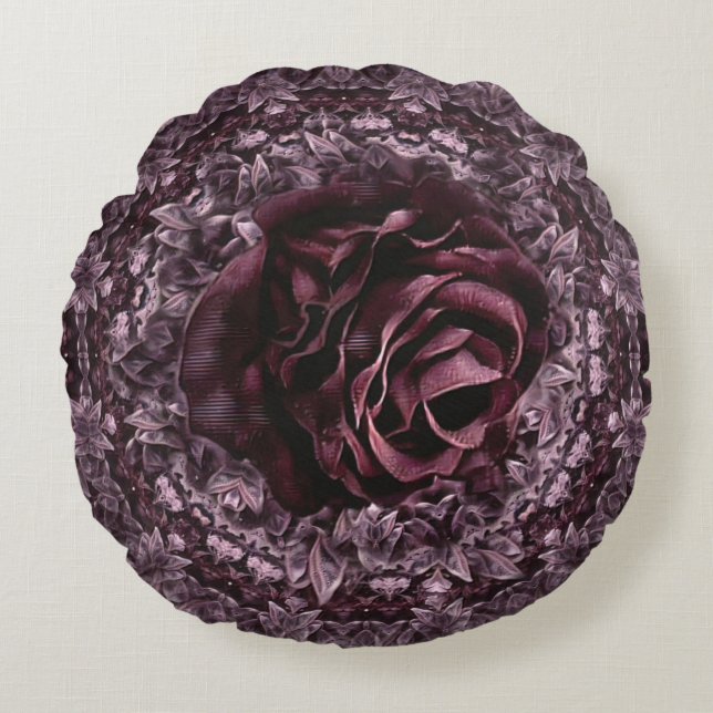 Rose Mandala  Round Cushion (Front)