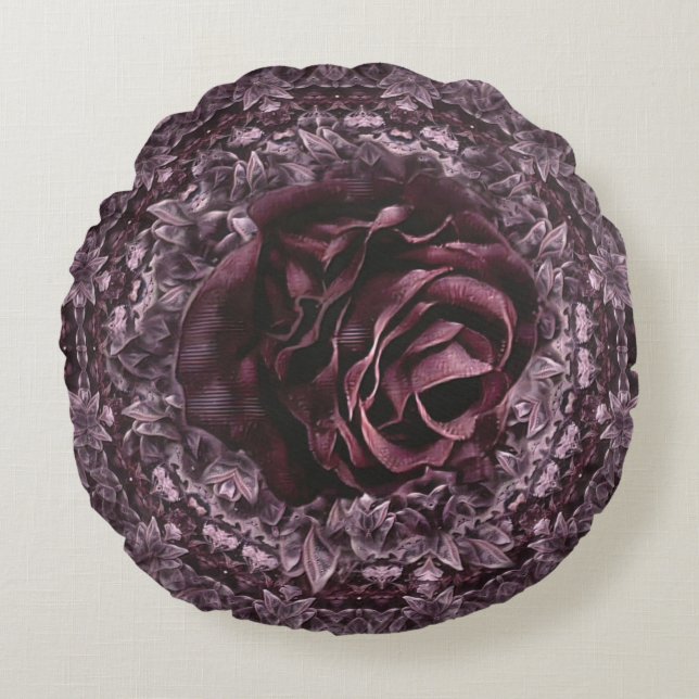 Rose Mandala  Round Cushion (Front)