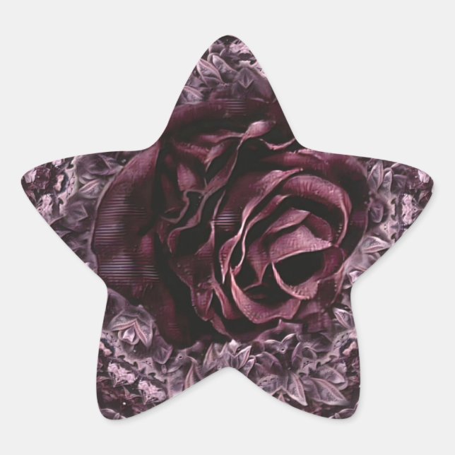 Rose Mandala  Star Sticker (Front)