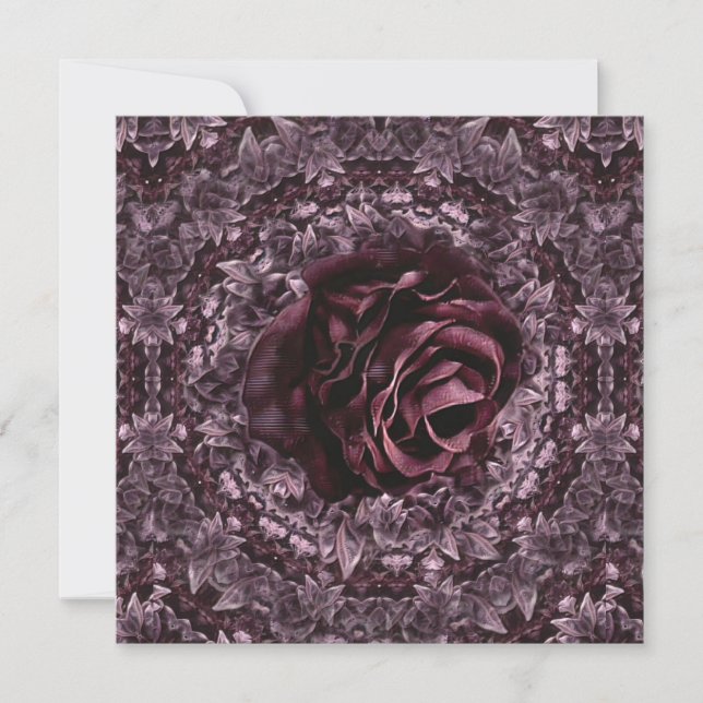 Rose Mandala  Thank You Card (Front)