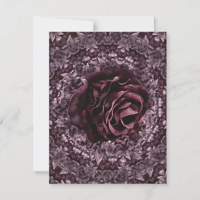 Rose Mandala  Thank You Card (Front)