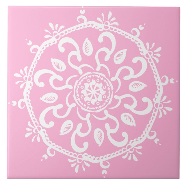 Rose Mandala Tile (Front)