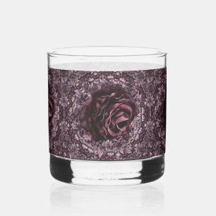 Rose Mandala Whiskey Glass