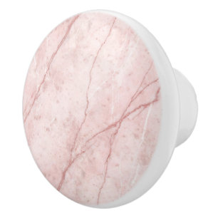Rose Marble Organic Dusty Rose Blush Ceramic Knob