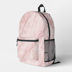 Rose Marble Organic Dusty Rose Blush Printed Backpack