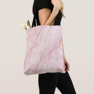 Rose Marble Organic Dusty Rose Blush Tote Bag