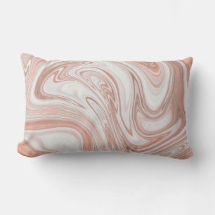 Rose Marble Swirl Reversible Decorative Pillow