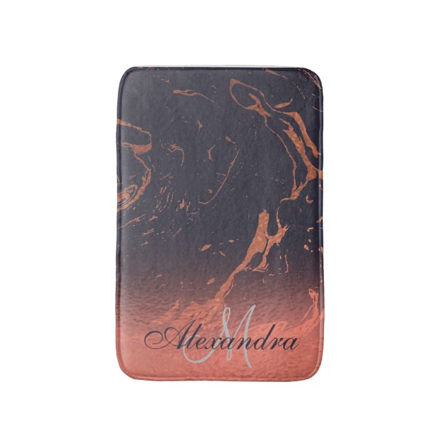Rose Marble Texture Bath Mat (Front Vertical)