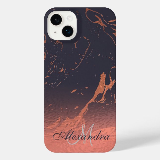 Rose Marble Texture iPhone Case (Back)