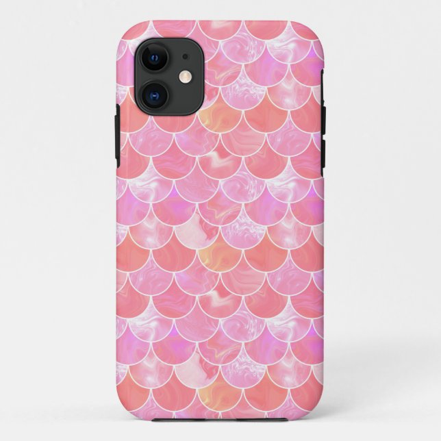 Rose mermaid scales Case-Mate iPhone case (Back)