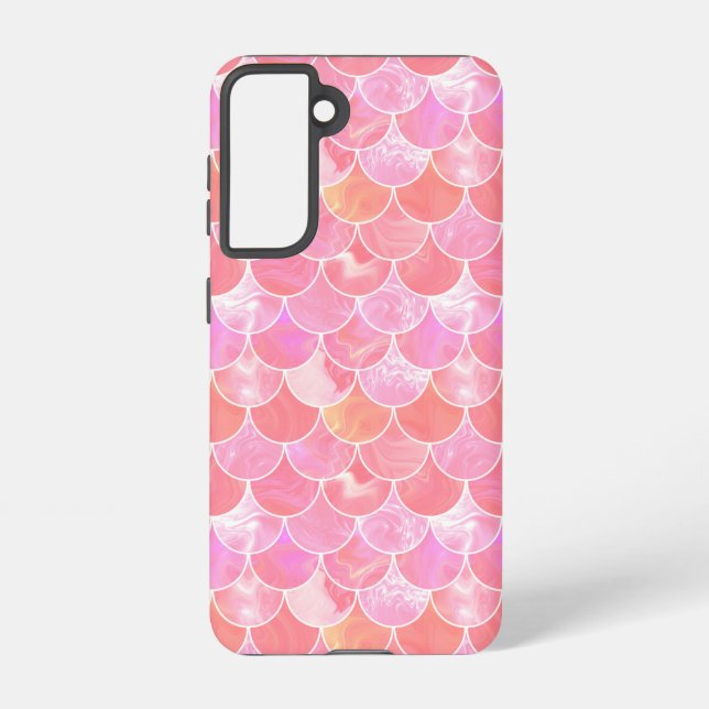 Rose mermaid scales samsung galaxy s21 case (Back)