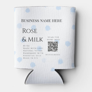Rose milk handmade soap business QR code add detai Can Cooler