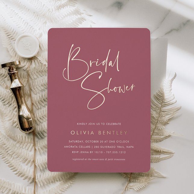 Rose | Modern Minimalist Script Bridal Shower (Creator Uploaded)