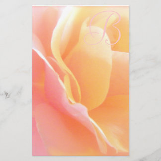 Rose Monogram Stationary Stationery