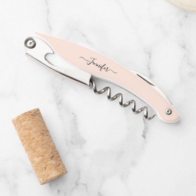 Rose Monogrammed Beer Wine Corkscrew Bottle Opener (Rose Monogrammed Beer Wine Corkscrew Bottle Opener)