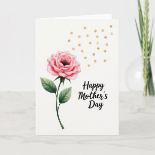 Rose Mothers Day Watercolor Card