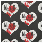 Rose Mr. and Mrs. Wedding Black Heart Template