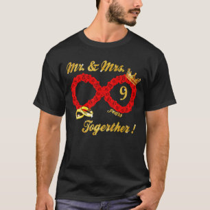 Rose Mr Mrs Infinite Love Together Married Couple T-Shirt