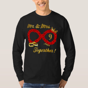 Rose Mr Mrs Infinite Love Together Married Couple T-Shirt