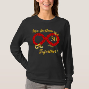 Rose Mr Mrs Infinite Love Together Married Couple  T-Shirt
