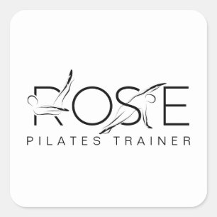 ROSE Name Pilates Instructor Square Sticker