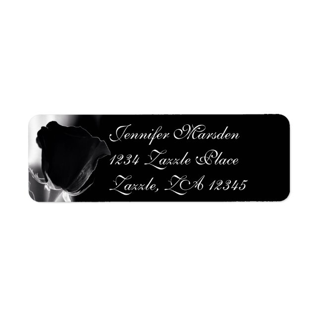Rose Noire Return Address Label (Front)