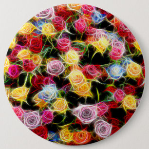 Rose of feeling 6 cm round badge