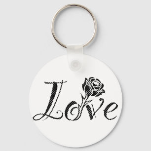 Rose of love key ring