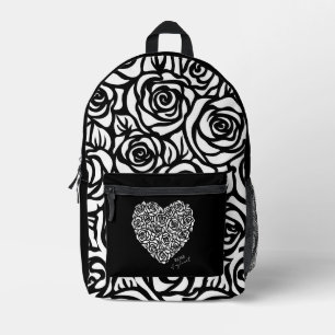 Rose Of My Heart Printed Backpack