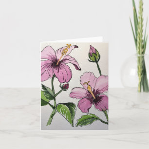 Rose of Sharon - Blank inside Greeting Card