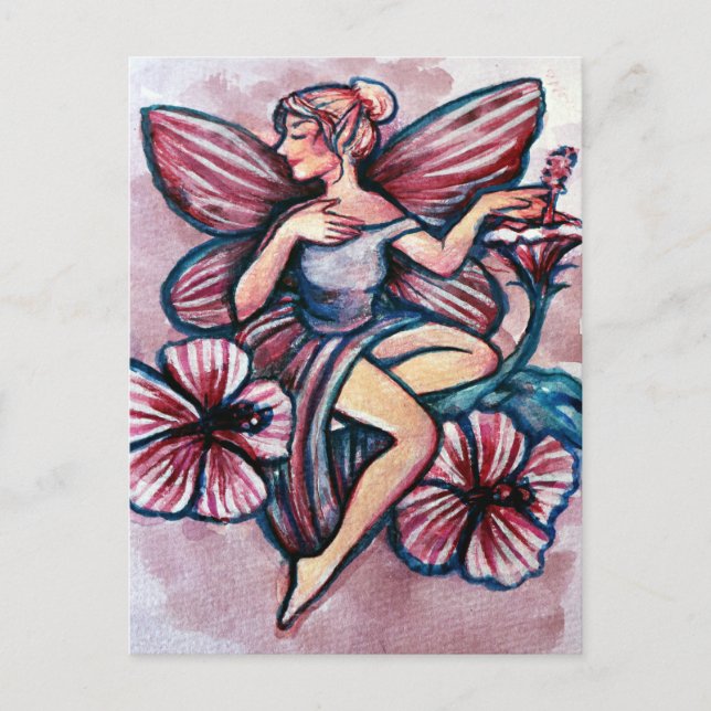 Rose of Sharon Hibiscus Fairy                      Postcard (Front)