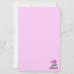 Rose Of Sharon Lilly Of The Valley Pink Stationery