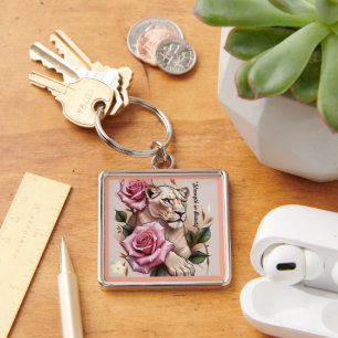 "Rose of Strength" Key Ring