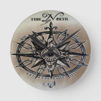 Rose of the Wind design Round Clock