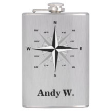 Rose of the Winds Compass and Brushed Aluminium