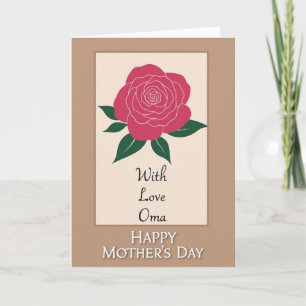Rose Oma Mothers Day Card