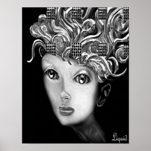 Rose on Canvas Poster