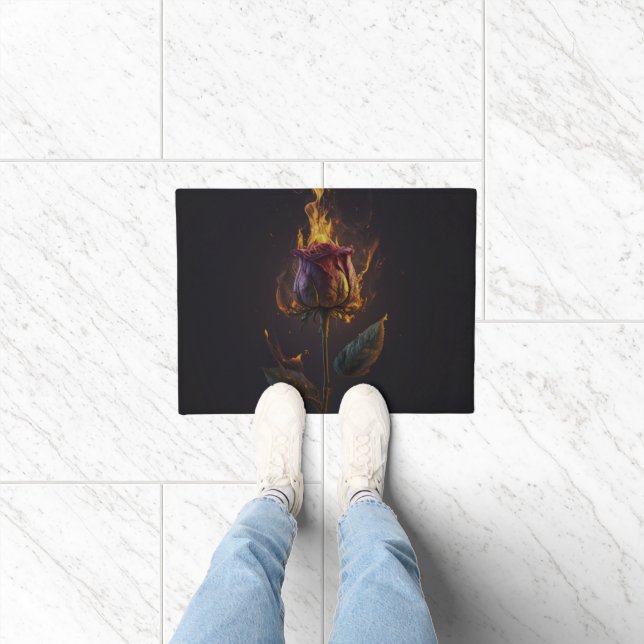 rose on fire doormat (Indoor)