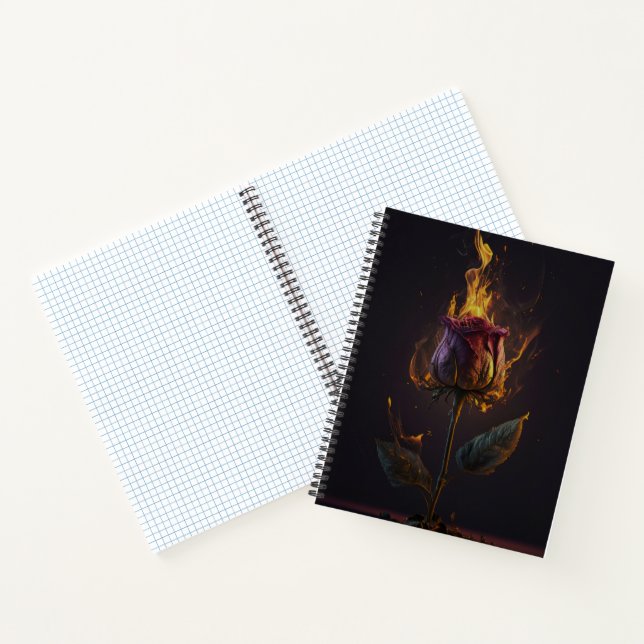 rose on fire notebook (Inside)