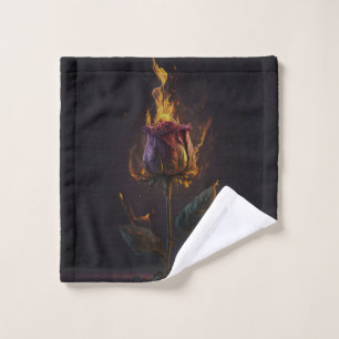 rose on fire wash cloth
