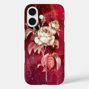 ROSE on Red Background iPhone 16 Case
