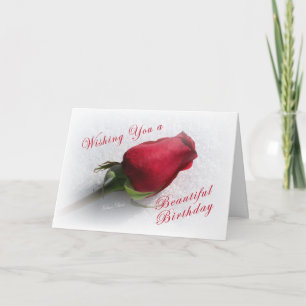 Rose on the Snow - personalise  the message Card