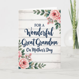 Rose Painted Mothers Day Card