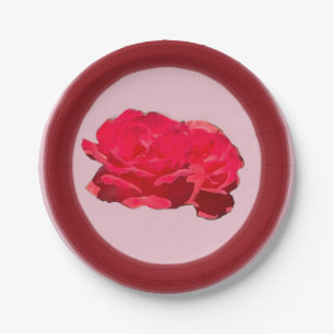 Rose Paper Plate