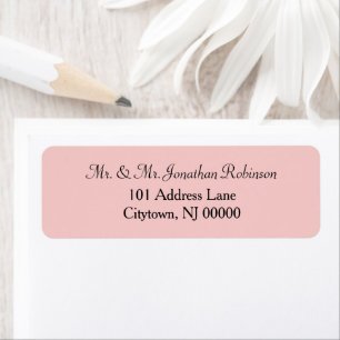 Rose Pastel Wedding Return Address Label