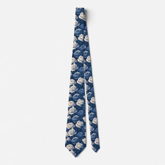 Rose Pattern Anniversary Commencement Tie (Front)